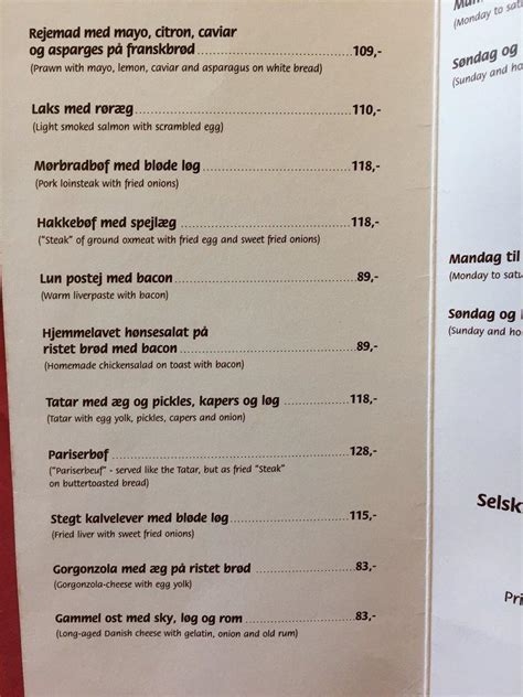 teglkroen menu|Teglkroen, København